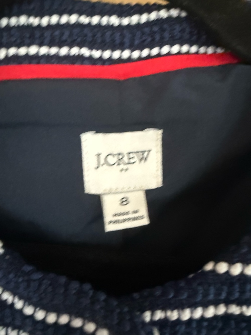 J. Crew Lady Jacket - Navy and White Stripes - Size 8 - Picture 7 of 9